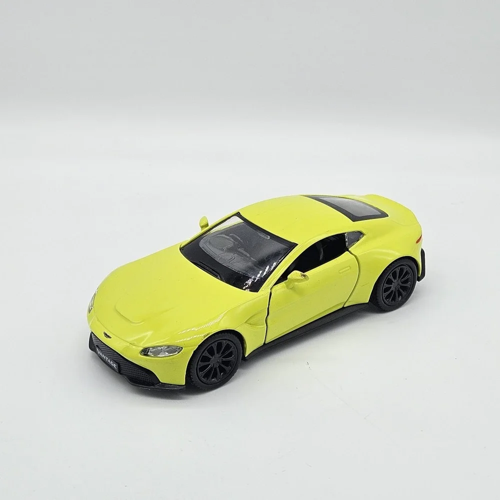 RMZ City Aston Martin Vantage Yellow Diecast Model Car 5 inch Pullback